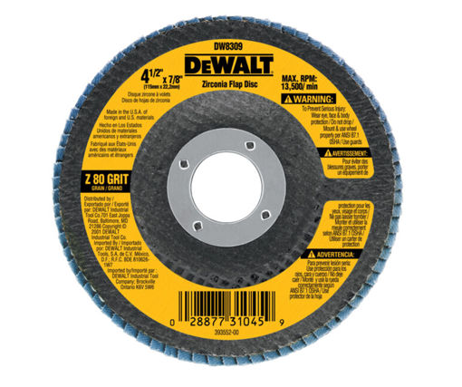 Afbeeldingen van DEWALT  Grit Zirconia Haakse Grinder klepschijf