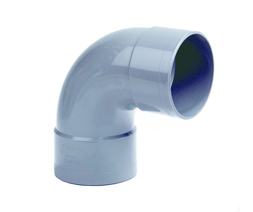 Afbeeldingen van DYKA PVC Bocht 110mm 2x lijmmof 90° grijs