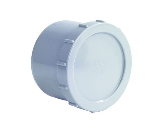 Afbeeldingen van DYKA PVC Eindstuk met schroefdeksel passend in de lijmmof 160mm spie grijs