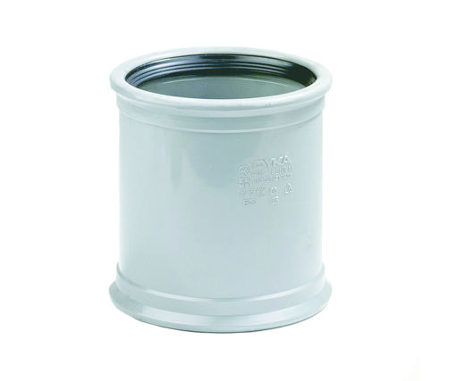 Afbeeldingen van DYKA PVC Overschuifmof SN8 200mm 2x mof grijs