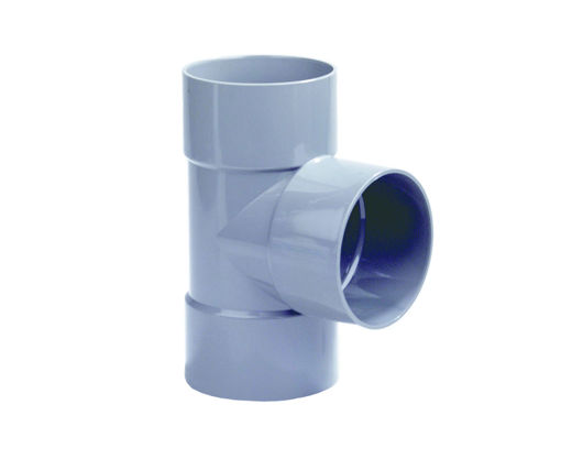 Afbeeldingen van PVC T-stuk 32mm 3x lijmmof 90° grijs