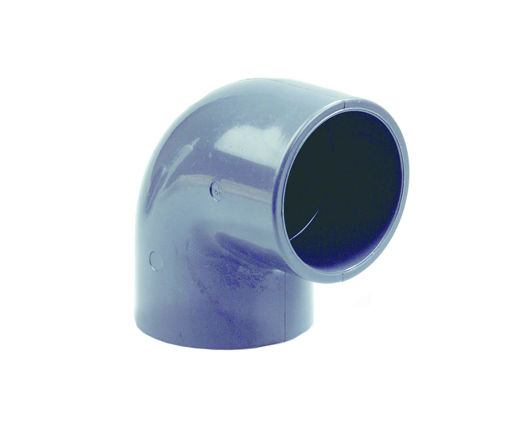 Afbeeldingen van DYKA PVC Knie PN16 25mm 2x lijmmof 90° grijs