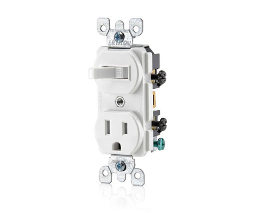 Afbeeldingen van LEVITON Combinatieschakelaar, met stopcontact