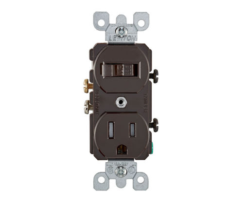 Afbeeldingen van LEVITON Combinatieschakelaar, met stopcontact