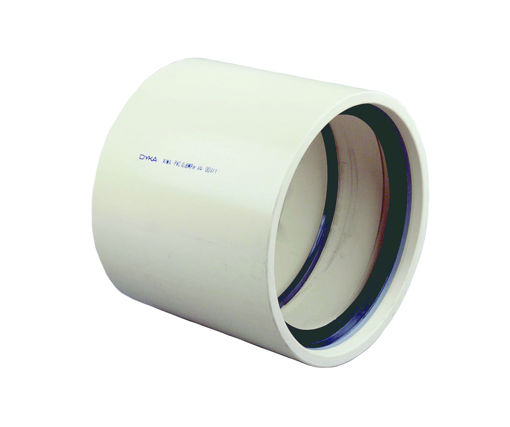 Afbeeldingen van DYKA PVC Steekmof KIWA PN10 50mm 2x mof crème