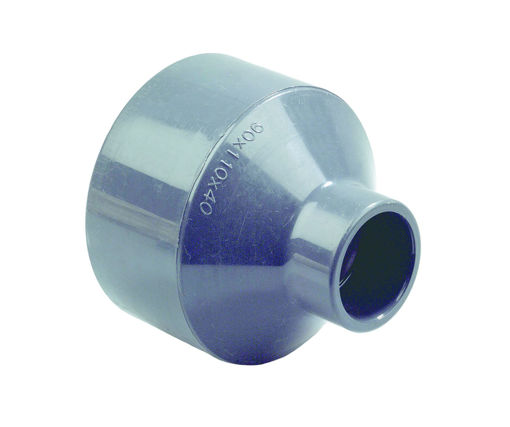 Afbeeldingen van DYKA PVC Verloop PN16 32-40x25mm lijmmof/ spie grijs