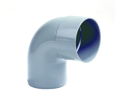 Afbeeldingen van DYKA PVC Bocht 160mm lijmmof/ spie 90° grijs