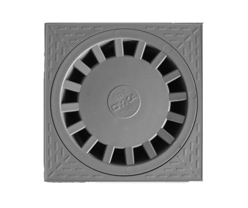 Afbeeldingen van DYKA badkamerplug RVS 2" 15x15 Cm (O.U) KOMO-Keur