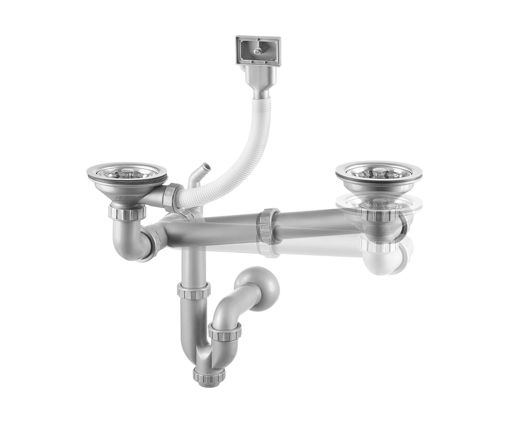 Afbeeldingen van DEANTE Stalen spoelbakafvoerset