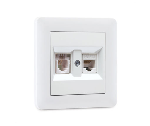 Afbeeldingen van MAKEL Dual Data Wandcontactdoos