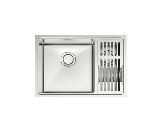 Afbeeldingen van TRAMONTINA Quadrum 1.5C roestvrijstalen spoelbak