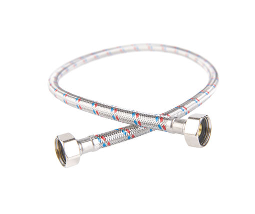 Afbeeldingen van FERRO RVS gevlochten aansluitslang met pakking