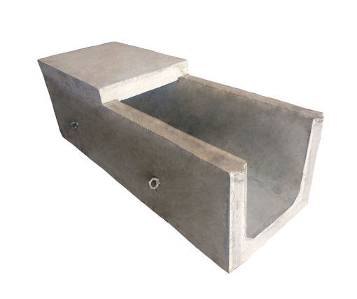 Afbeeldingen van Betonnen U-Goot 3000x700x600mm C30/37