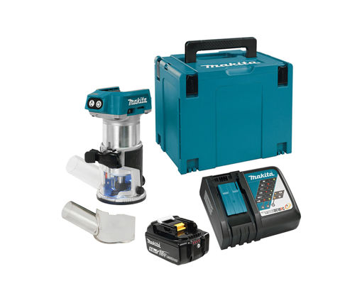 Afbeeldingen van MAKITA Draadloze DC Routertrimmer & Koffer