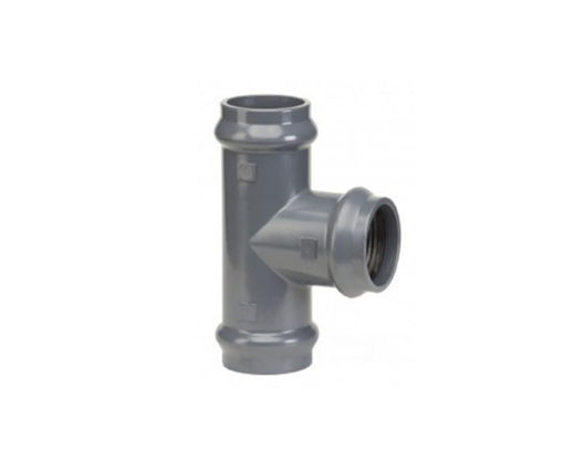 Afbeeldingen van DYKA Waterleiding T-Stuk 200x110mm Met Rubber Ring KIWA Keur