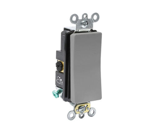 Afbeeldingen van LEVITON Switch Antimicrobial Tr. 3way Comm. Gr. Rocker 20A-120Vac Decora Plus Gray