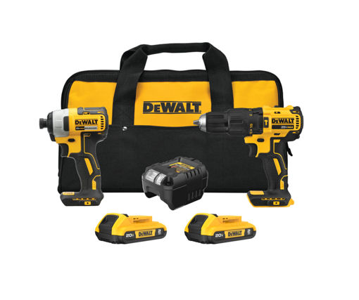 Afbeeldingen van DEWALT Combo Hammer Drill 1/2'' + Impact Screwdriver 1/4'' 20V