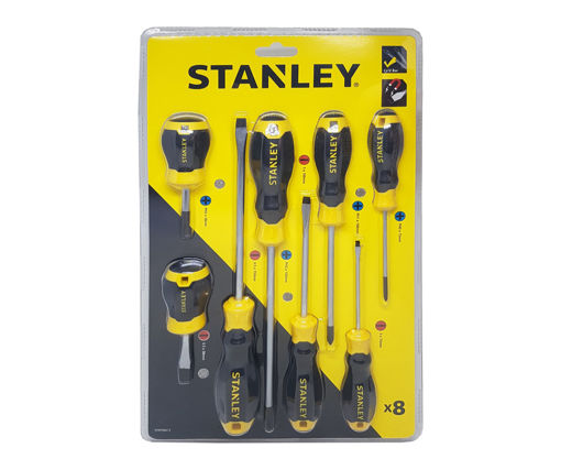Afbeeldingen van STANLEY 8Pc C/ Grip Screwdriver Set