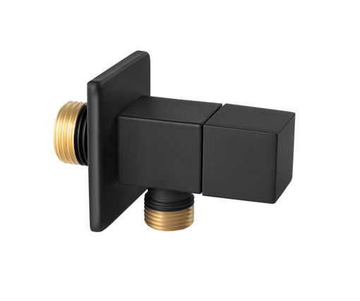 Afbeeldingen van FERRO Quadro Angle Valve G1/2" X 3/8", Black