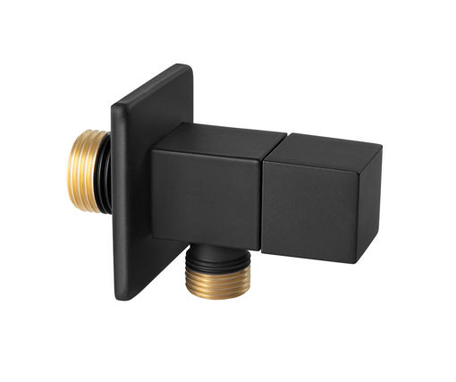 Afbeeldingen van FERRO Quadro Angle Valve G1/2" X 1/2", Black