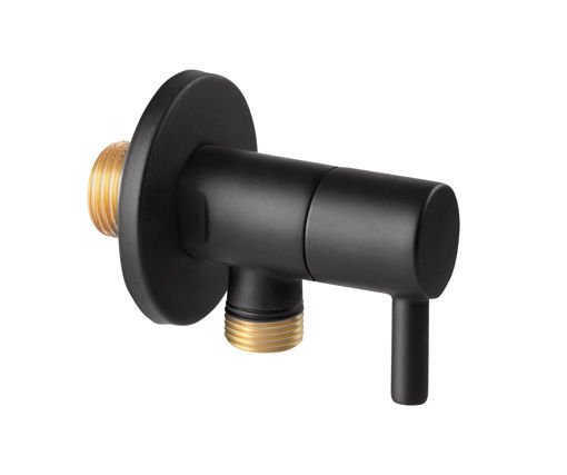 Afbeeldingen van FERRO Rotondo Angle Valve G1/2" X 1/2", Black