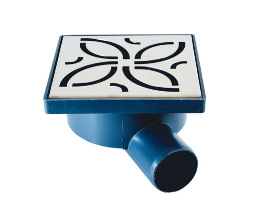 Afbeeldingen van FERRO Fiore Floor Drain 15x15 Cm, Side Outlet
