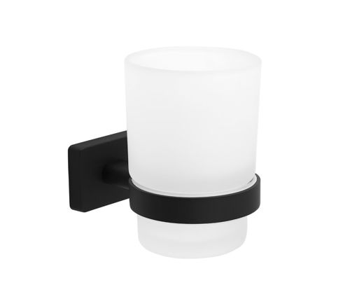 Afbeeldingen van FERRO Greta Toothbrush Holder, Black Matt