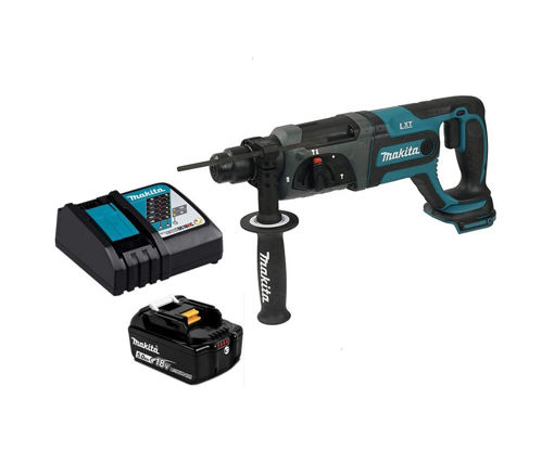 Afbeeldingen van MAKITA 18V LXT Rotary Hammer 3/4" Kit DHR241Z Incl. DC18RC, BL1850B & MP