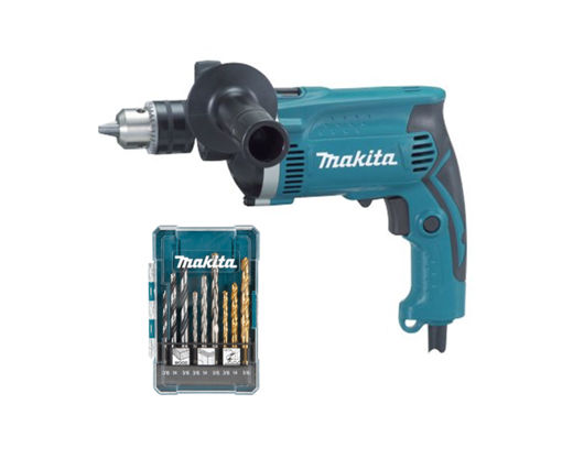 Afbeeldingen van MAKITA 5/8" Hammer Drill With Drill Bit Set D-71984