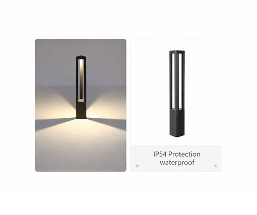 Afbeeldingen van TAPANA LED Square Bollard 7W, AC85-265V, 4000K - 107x107x600mm