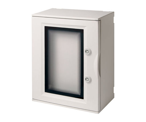 Afbeeldingen van ELETTROCANALI Polyester Kast 545X655X265Mm 96M(4X24) Ip65 Grijs Transparent Window Complete