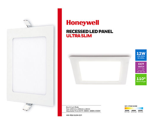 Afbeeldingen van HONEYWELL LED Inbouw Paneel Vierkant 12W