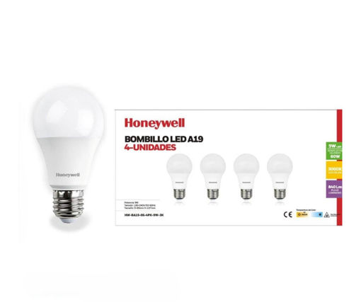 Afbeeldingen van HONEYWELL LED Lamp 9W 3000K – 4 Pack
