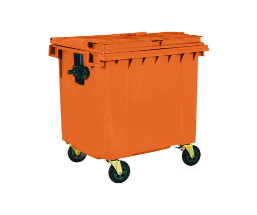 Afbeeldingen van Garbage Container 1100LT Orange PVC