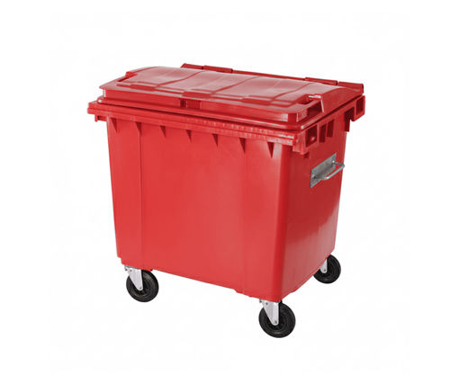 Afbeeldingen van Garbage Container 1100LT Red PVC